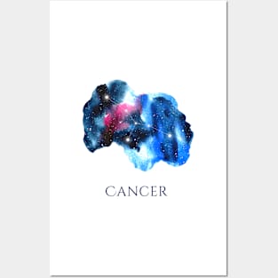 Cancer Zodiac Sign - Watercolor Star Constellation Posters and Art